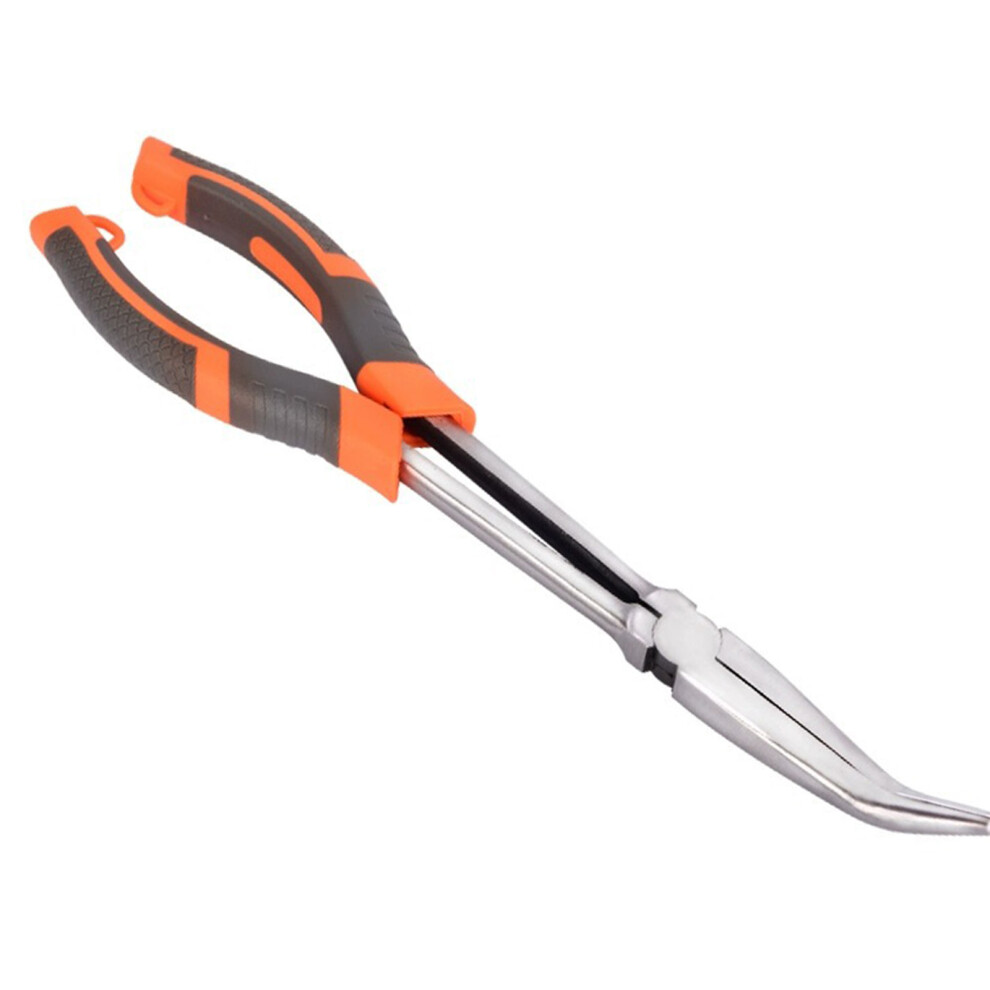Ergonomic 11Inch Long Needle Nose Pliers-45 Degree Middle Ben 7696000245317