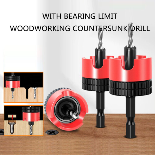 Limit Countersink Drill Bit Set with Hole Punch Deep-2.8 2