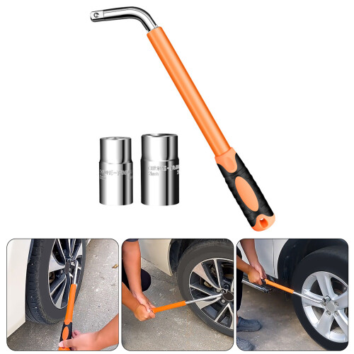Multiple Size Extendable L Wrench Socket for Wheel Tires with 1