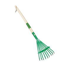 Kids Harrow for Leaves Child Size Plastic-Green detachable lea