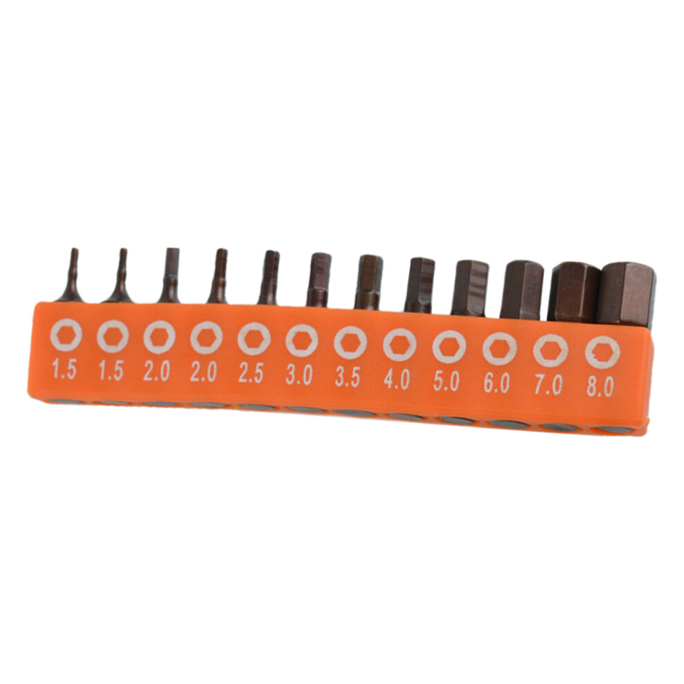 12/24Pcs 25Mm Screwdriver Bit 1/4 Inch-12Pc Metric 25Mm Red 7696000246314