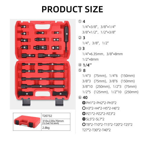 59pcs Socket Collection Completes Socket Accessories Pneumatic 2
