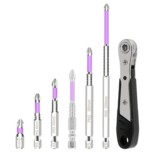 Multisize Crosshead Drill Bit Set, 25-150mm Magnetic-90mm 1