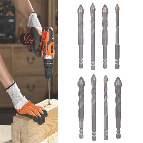 8Pcs High Strength Oblique Head Eccentric Drill Bit for 1