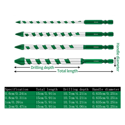 High Hardness Eccentric Drill Precision Drilling 6/8/10/12mm 2