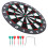 Durable 16.5in Dartboard with Soft Tip Darts - Portable & Safe 15