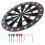 Durable 16.5in Dartboard with Soft Tip Darts - Portable & Safe 10