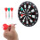 Durable 16.5in Dartboard with Soft Tip Darts - Portable & Safe 16