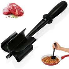 (Signal Black, one-size) Meat Grinder, Heat Resistant Meat Chopper, Manual Meat Mincer Tool for Hamburger, Turkey, Beef, Summer for Gift, Household