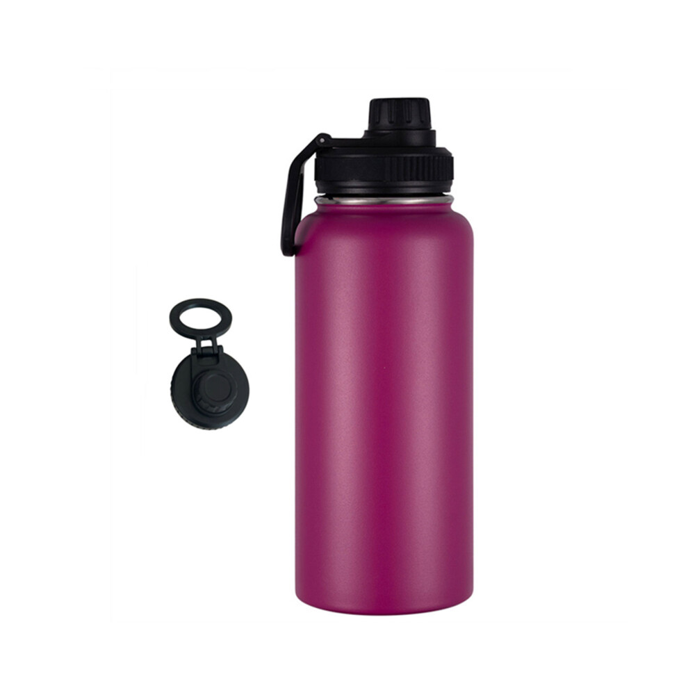 (Dark purple, Direct Drinking) Water Bottle Stainless Steel Gift Idea Wide Mouth Opening Eco-friendly-image-OPC-PMXDTFV-NEW