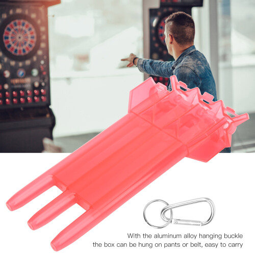 Universal Portable Dart Box ABS Case 3 Sleeve Storage, Red, 17x8.5cm 2