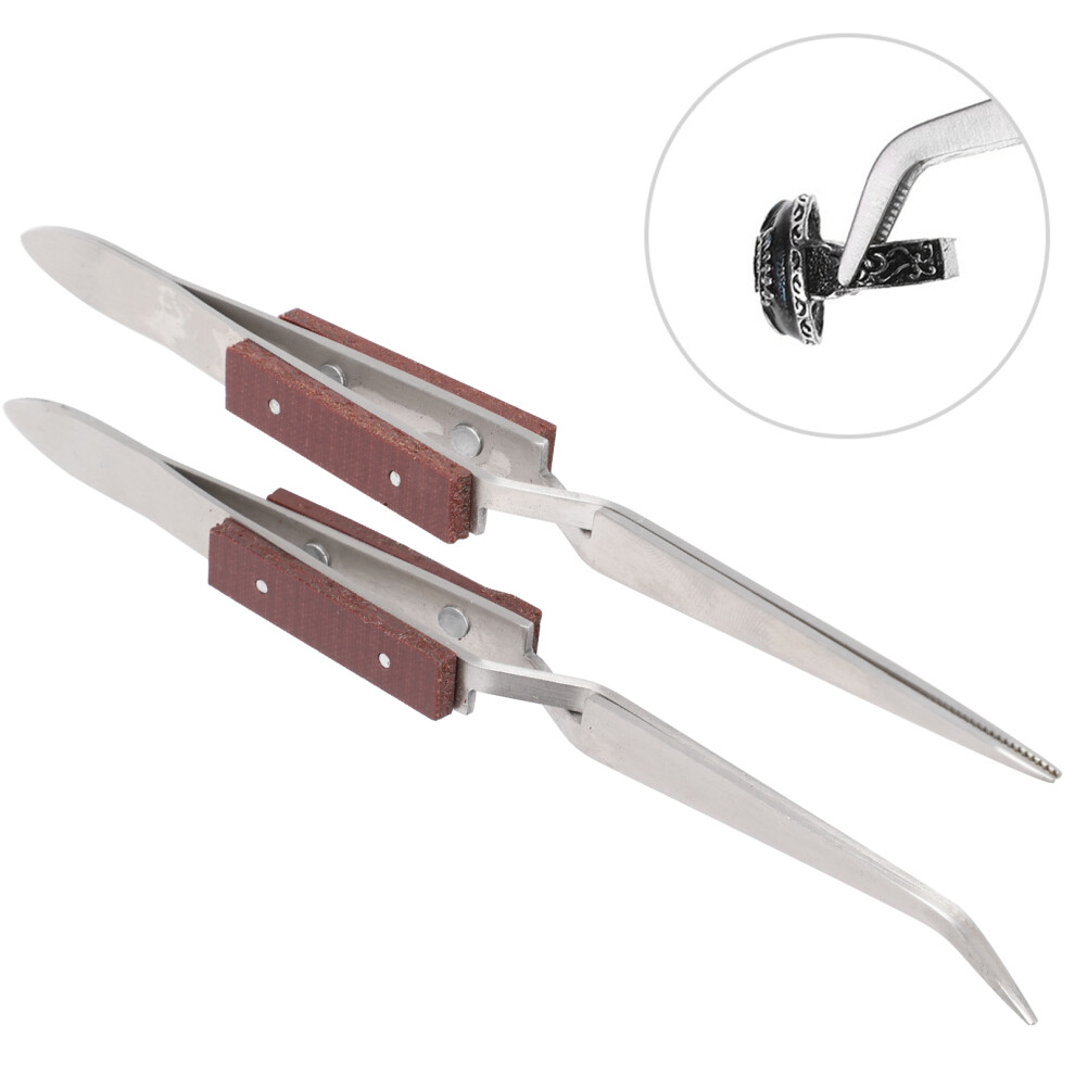 Jewelry Soldering Tweezer Tips Set â 2Pcs Fixed Straight & Curved Tips-image-OPC-PMXDZKP-NEW