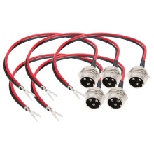 5er Set 3-polige Inline-Rundstecker für Elektroroller mit Schutzkappe