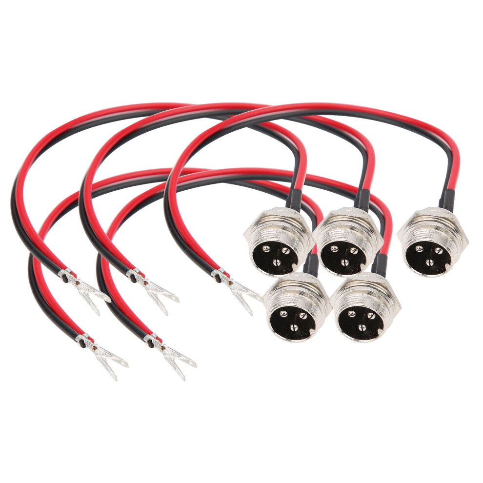 5pcs 3-Pin Round Charging Port with Cap for Electric Scooter Power Supply