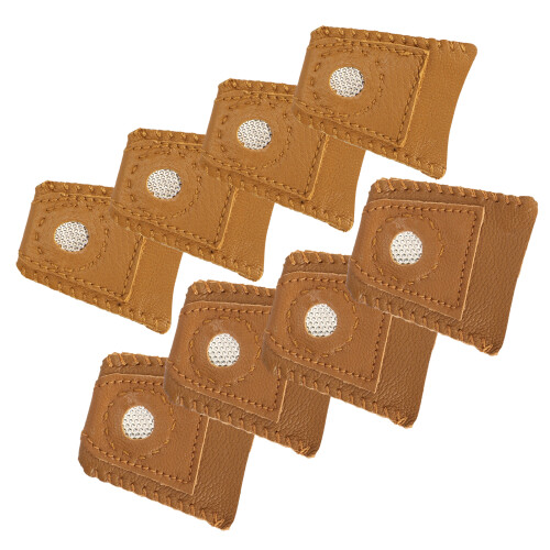 Leather Sewing Finger Sleeve Thimble Protectors - Large, Medium, Small Sizes