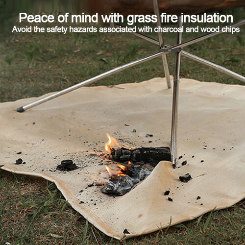 (60x80) Camping Fire Mat For Decking | Flame Retardant Cloth For Easy Carry 2