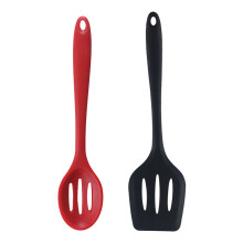 Utensili da cucina, cucchiai in silicone resistenti al calore, cucchiai antiaderenti per mescolare, cuocere, mescolare, servire, scolare, impugnatura