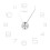Acrylic Frameless Mirror Wall Clock, 120x120cm, Silver 12