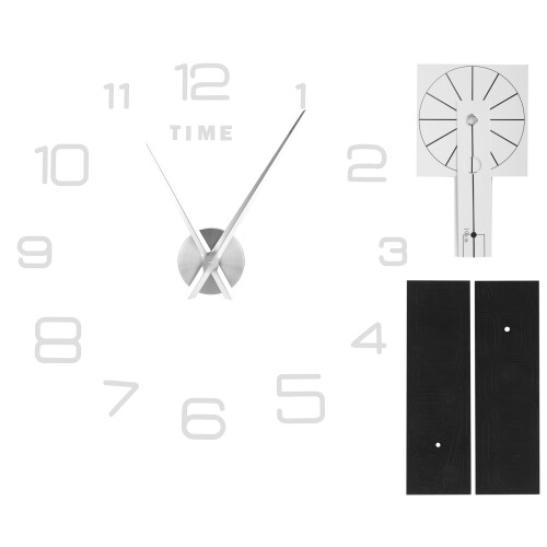 Acrylic Frameless Mirror Wall Clock, 120x120cm, Silver 1