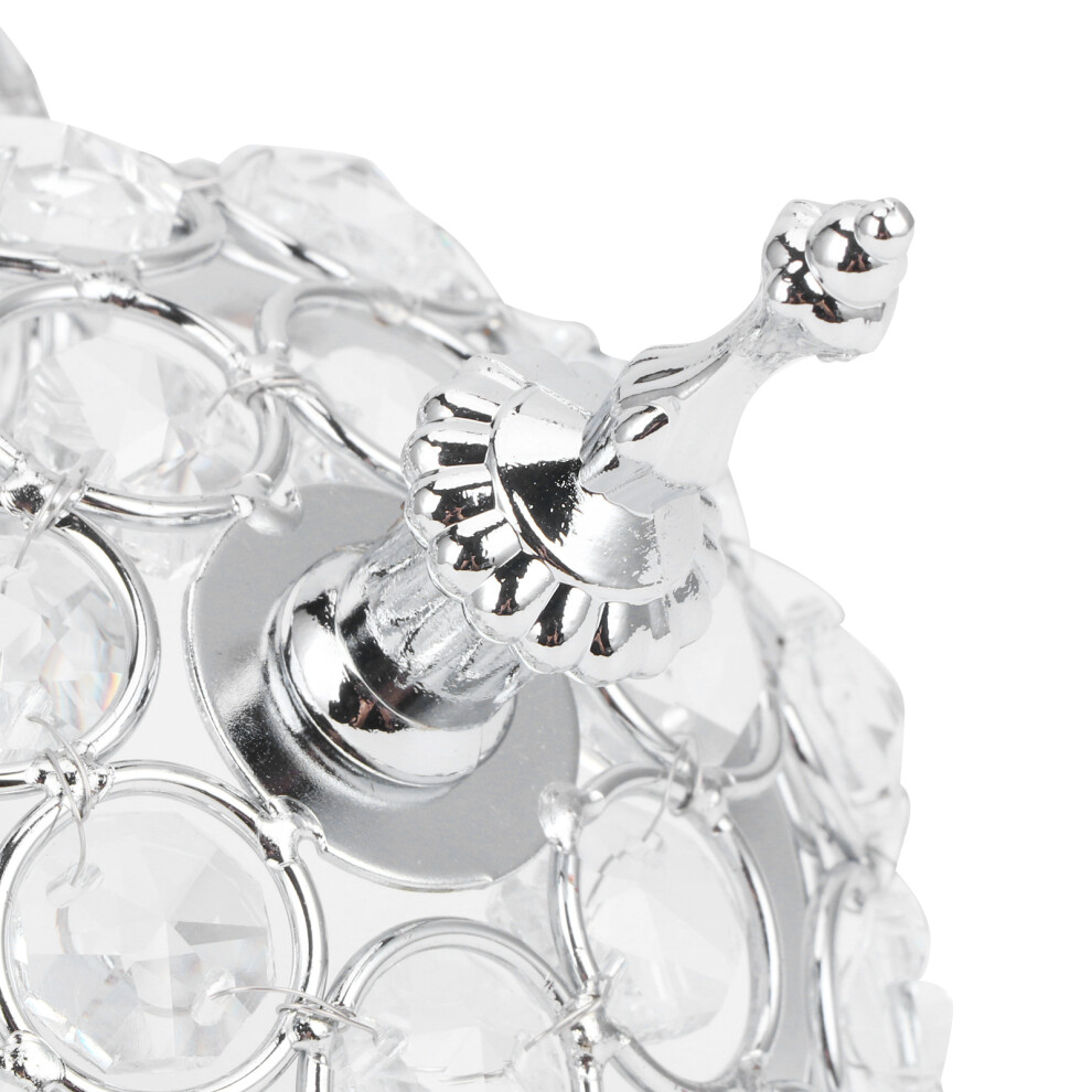 Elegant Crystal Iron Candle Holder, 16x13x13cm Retro Home Decor-image-OPC-PMXFM9B-NEW