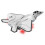 F‑22 Pull Back Alloy Airplane Model with Light & Sound, Silver, 19x15cm 16
