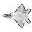 F‑22 Pull Back Alloy Airplane Model with Light & Sound, Silver, 19x15cm 4