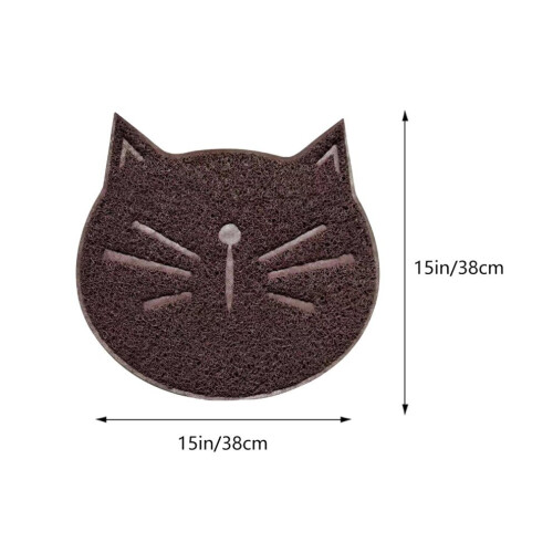 1 non-slip cat litter mat, face-shaped, pet accessory 1