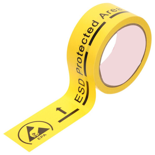 1 roll of static warning tape “Caution” self-adhesive warning stickers