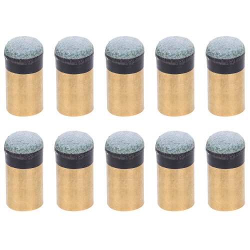 Snooker-Queue-Spitzen 10 Stück Kupfer PU-Leder Pool Billard Ersatz 10MM 1