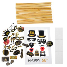 1 Set Foto-Requisiten zum 50. Geburtstag für Erwachsene