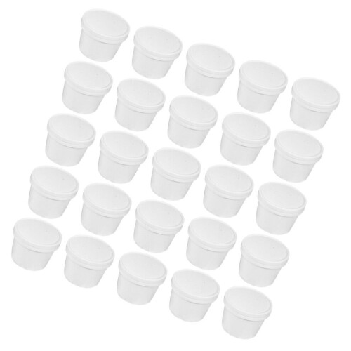 1 set van 25 draagbare witte dessert- en soepkommen