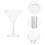 1 Champagnerglas, 1 Whiskyglas, 1 einzigartiger Barbecher 2