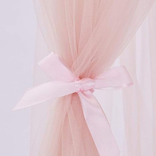 Ciel de lit bébé décoratif 300H*60 diamètre de dôme CM (rose)