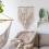 Μεγάλη υφασμένη ταπετσαρία τοίχου Macrame για διακόσμηση υπνοδωματίου 5