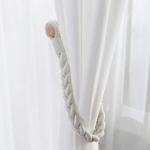 Μαγνητικά δεσίματα κουρτινών, σε στυλ boho, πλεγμένα, για οικιακή χρήση (1 ζευγ 1