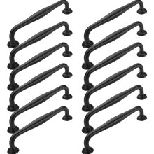 Poignées de porte d'armoire, boutons de penderie, poignées de meubles, noires, lot de 12