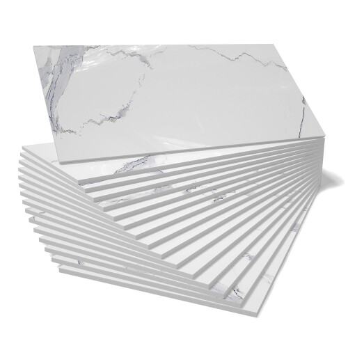 Self-adhesive floor tiles, white, 60*30cm, 24 pieces