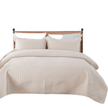 Couvre-lit/Jeté de lit, ensemble 3 pièces, couverture matelassée 220x240cm avec 2 taies d'oreiller