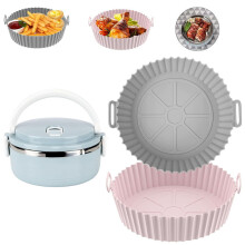 Boîtes à bento, boîte à lunch isotherme, acier inoxydable, 2 moules en silicone offerts