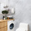 Self-adhesive floor tiles, white, 60*30cm, 24 pieces 4