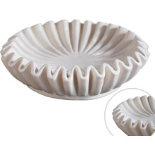 Tigela decorativa, tigela de resina com efeito mármore, tigela multiuso feita de resina sintética, 15 cm