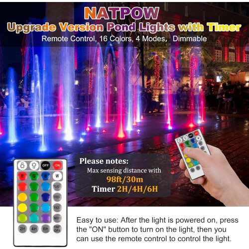 Éclairage LED pour bassin, éclairage sous-marin RGB 3 en 1 1