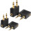 Lot de 4 adaptateurs pour casque audio d'avion 1