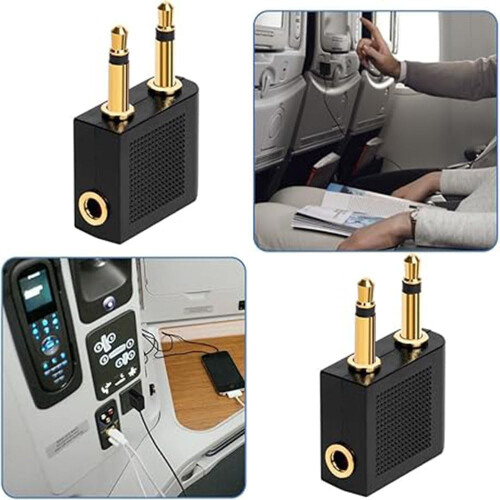 Lot de 4 adaptateurs pour casque audio d'avion 1