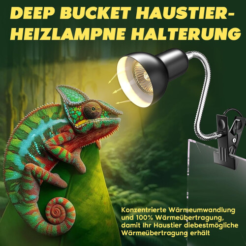 Warmtelamp voor schildpadden, E27 terrarium warmtelamp met timer 1