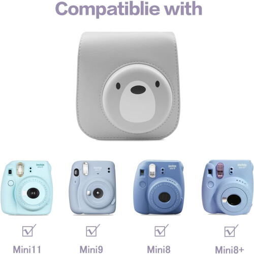 Θήκη Rieibi PU Leather Mini 11, τσάντα για Fujifilm Instax Mini 12 1