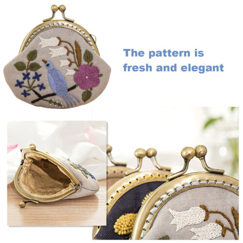 1 Set DIY-Stickmaterial für Münzgeldbörsen 2