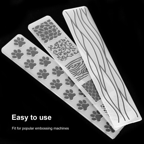 9Pcs Plastic Embossing Folders for Card Making & Scrapbooking, 14.9 x 3cm 2