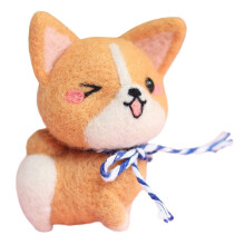 1 Set handgefertigter Hundeschmuck aus Wollfilz, DIY-Cartoon-Corgi-Bastelarbeiten