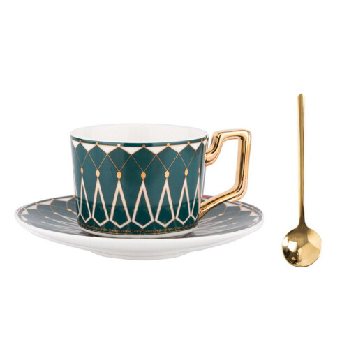 1 set keramisk kaffekopp för vatten och